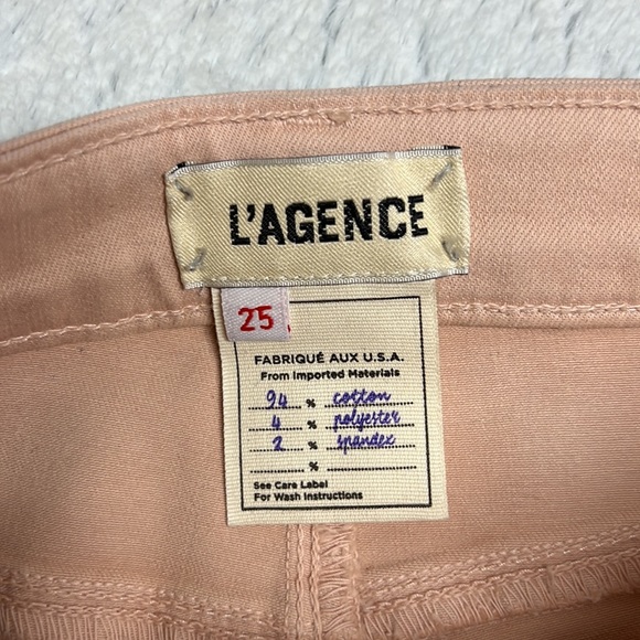 ⭐️L’Agence Margot High Rise Skinny petal black snake foil pants size 25 nwt - Picture 7 of 10